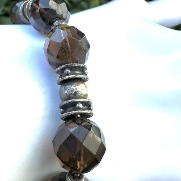 Vintage Silpada Smokey Quartz Sterling silver Bracelet - Picture 9 of 11